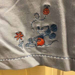 Disney Store L Sweatpants Large Mickey Mouse Sweats Pants Lg Blue Embroidered